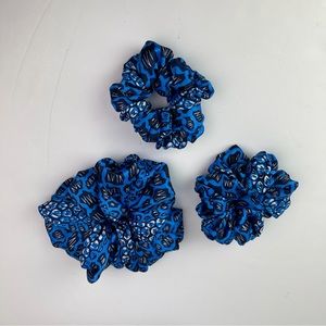 Set of 3 Handmade African print Ankara Satin  Scrunchie